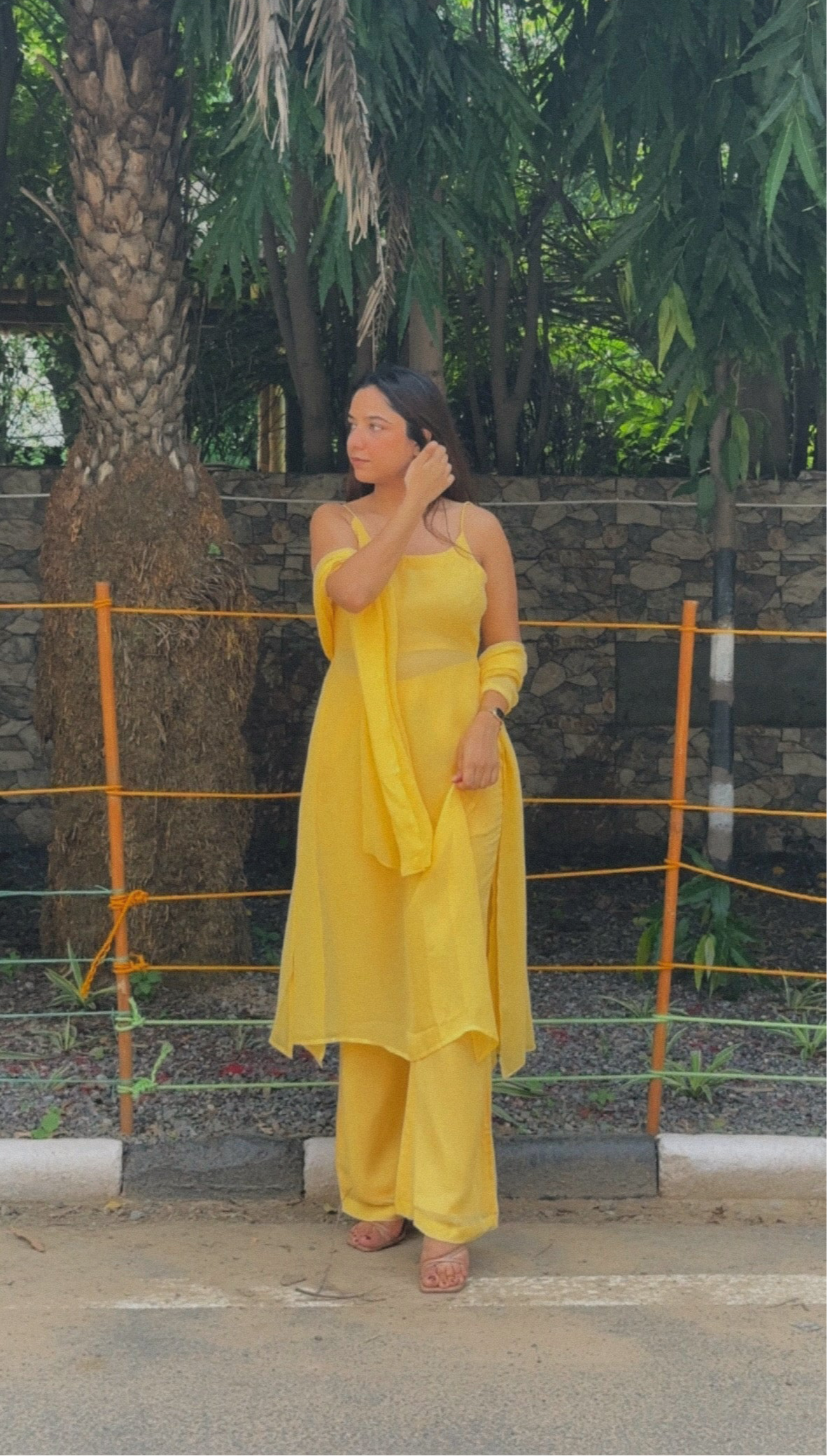 Nisha Suit : Butter Yellow Set