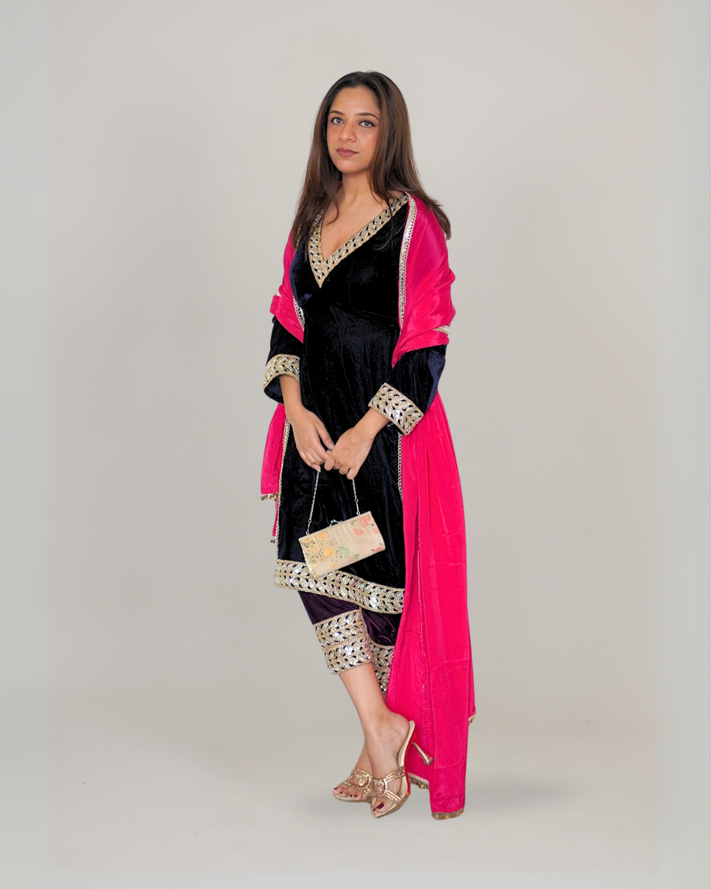 Velvet Suit - Makhmali Set
