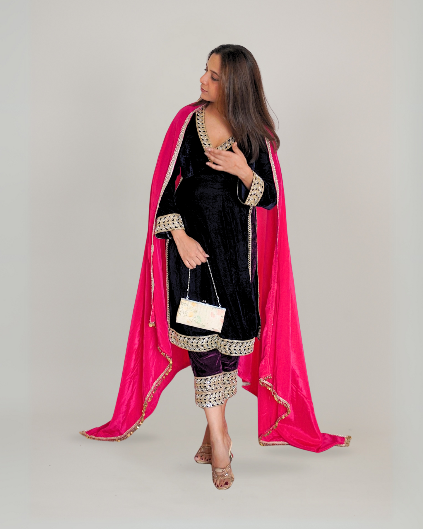 Velvet Suit - Makhmali Set