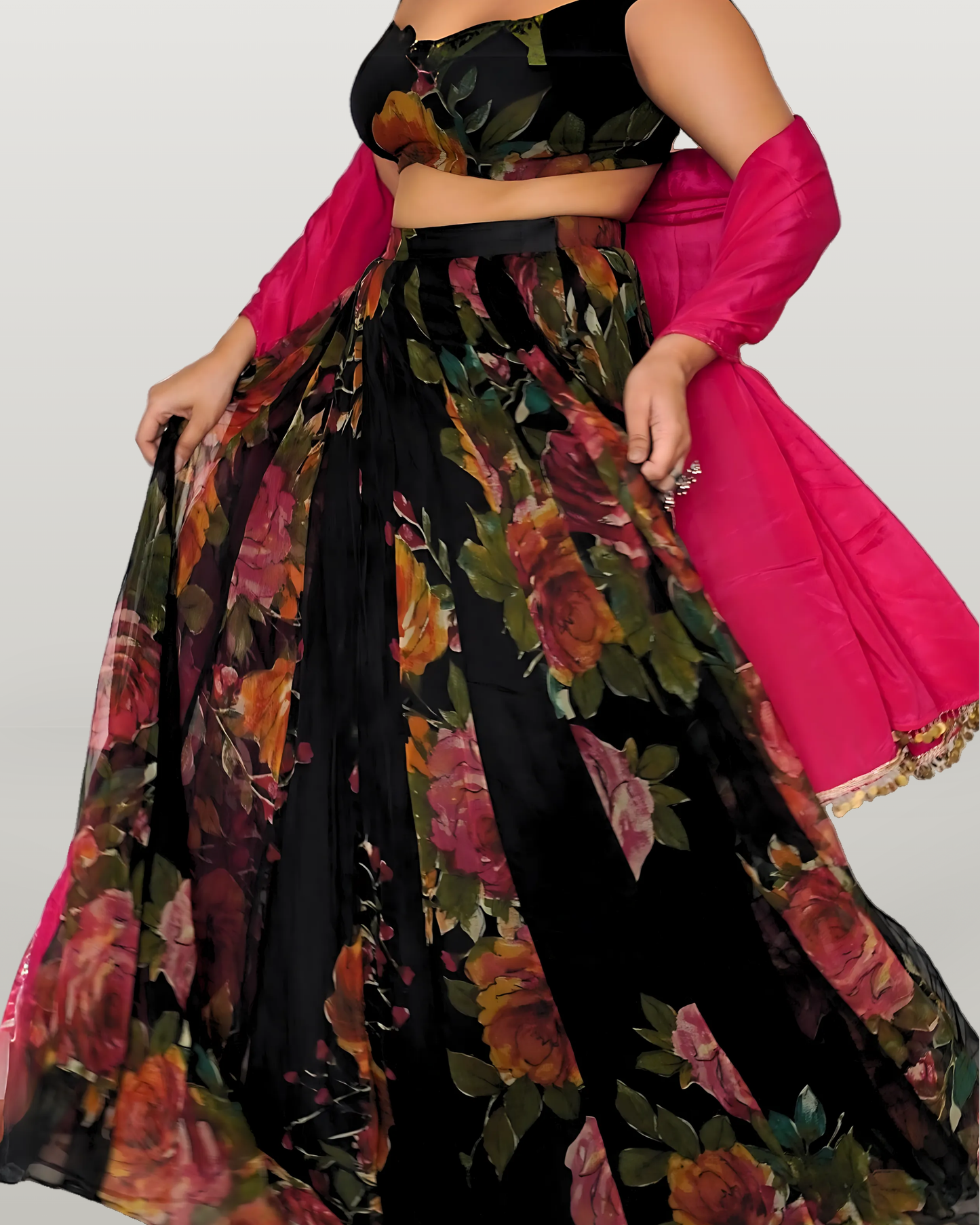 Lehenga Set - Bageecha Lehenga