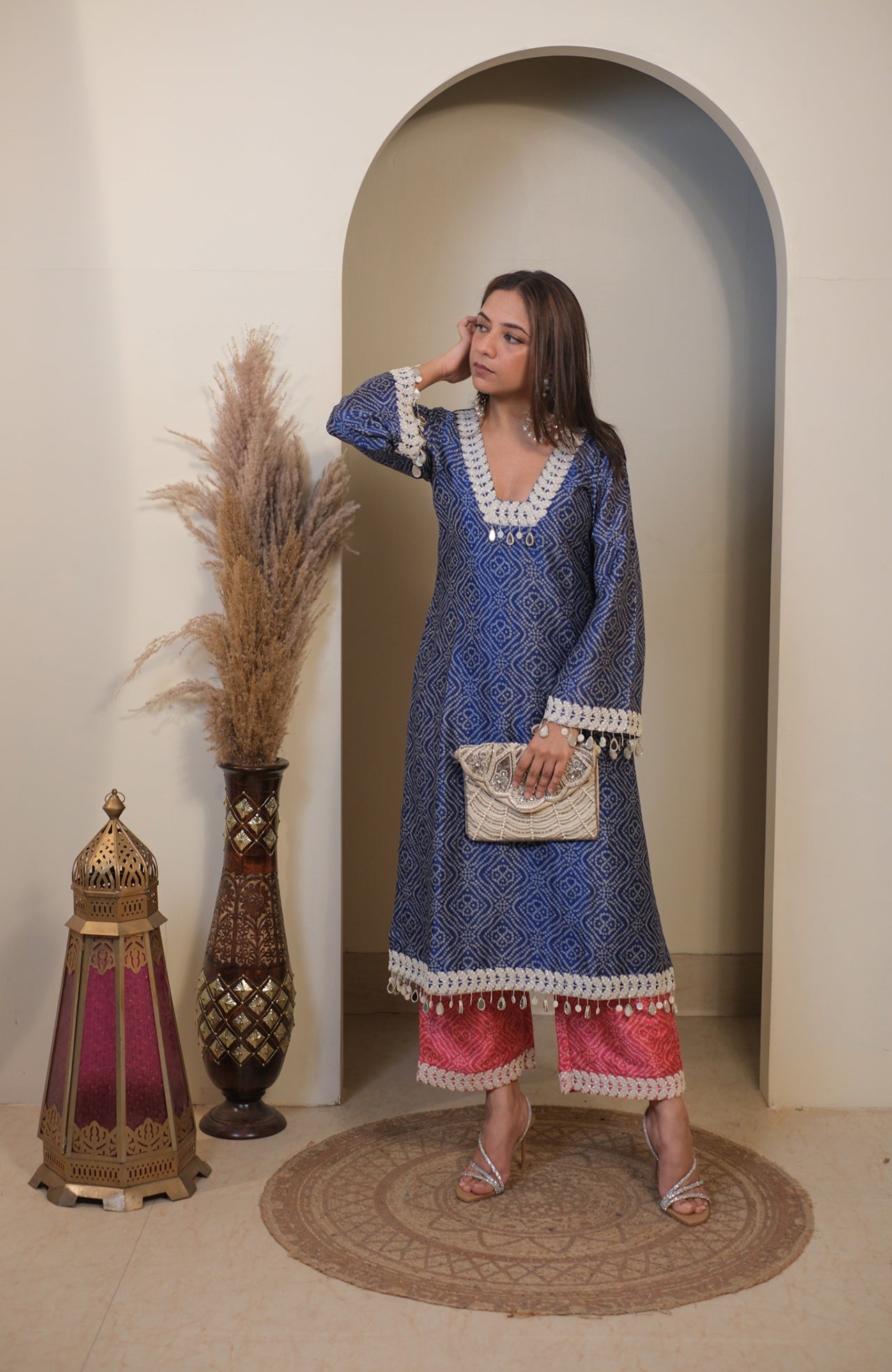 Kaftaan Suit - Bandhani Set