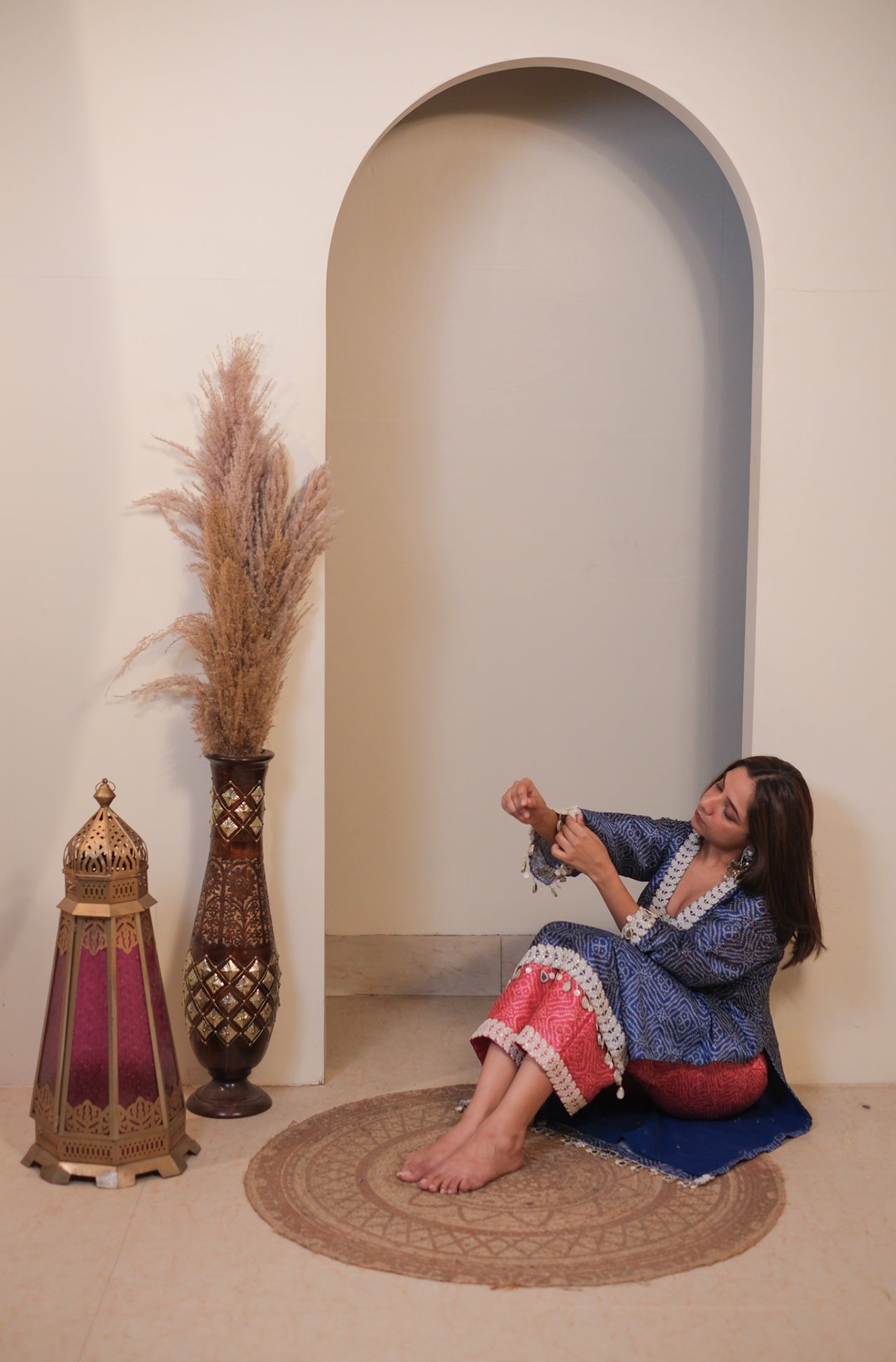 Kaftaan Suit - Bandhani Set