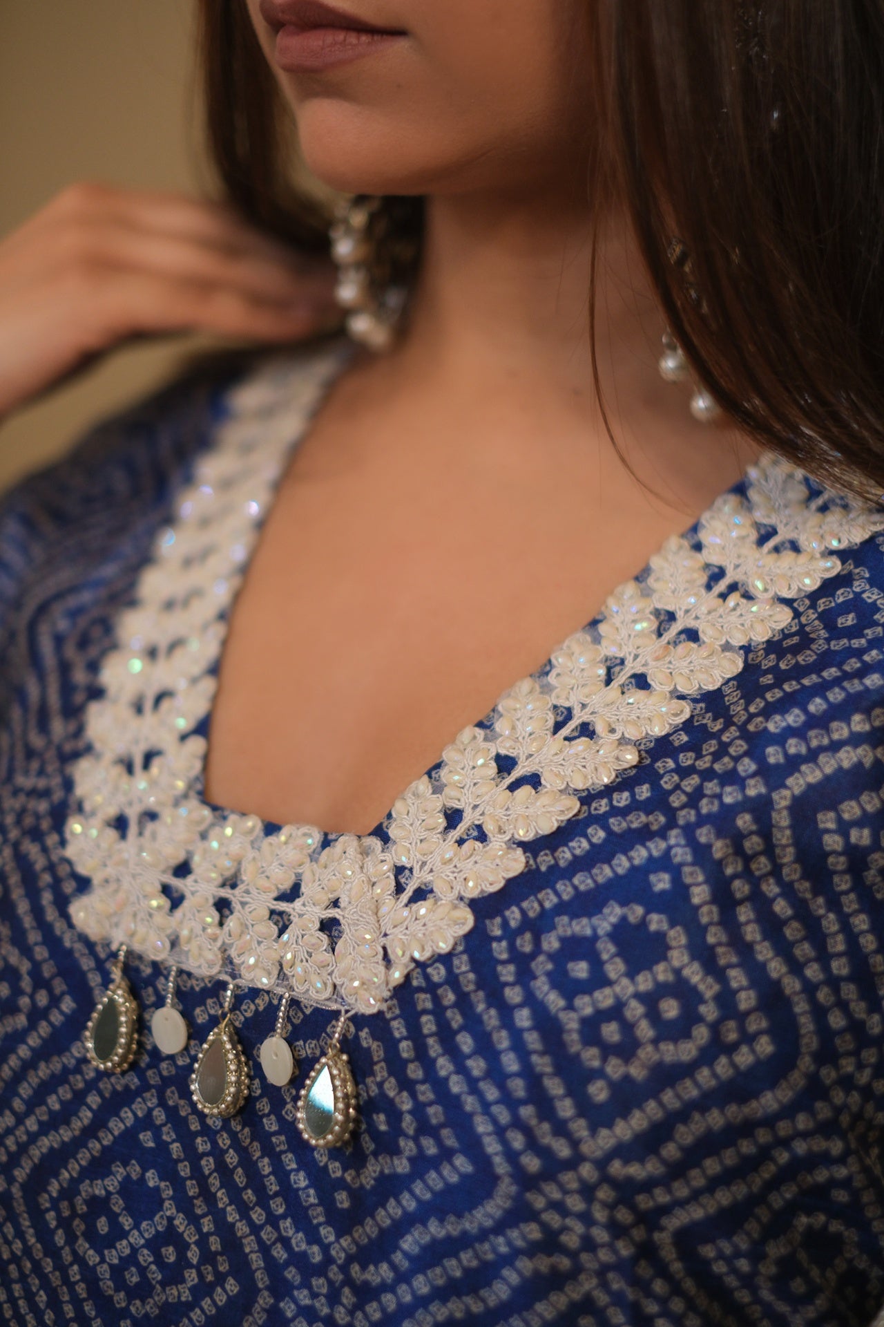 Kaftaan Suit - Bandhani Set