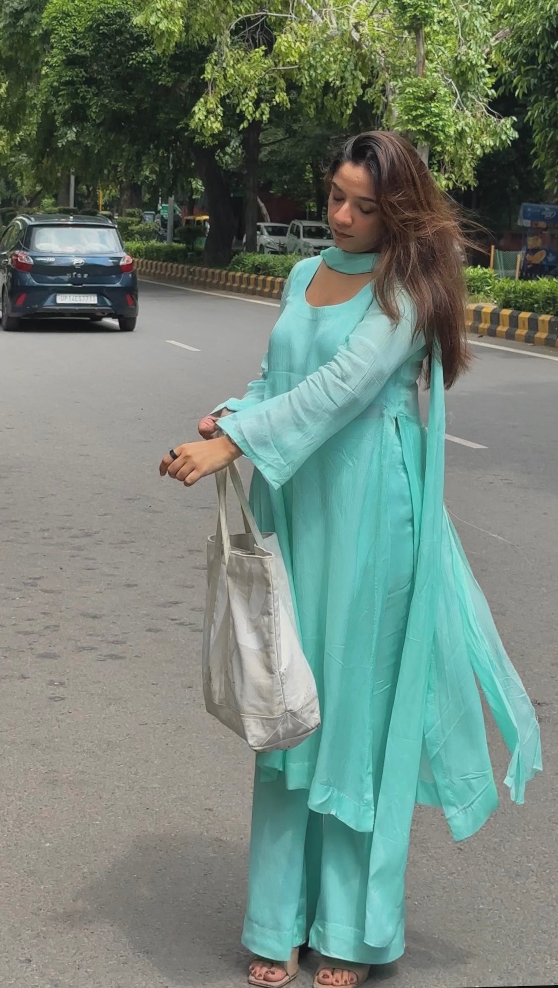 Chandni Suit : Powder Blue Set