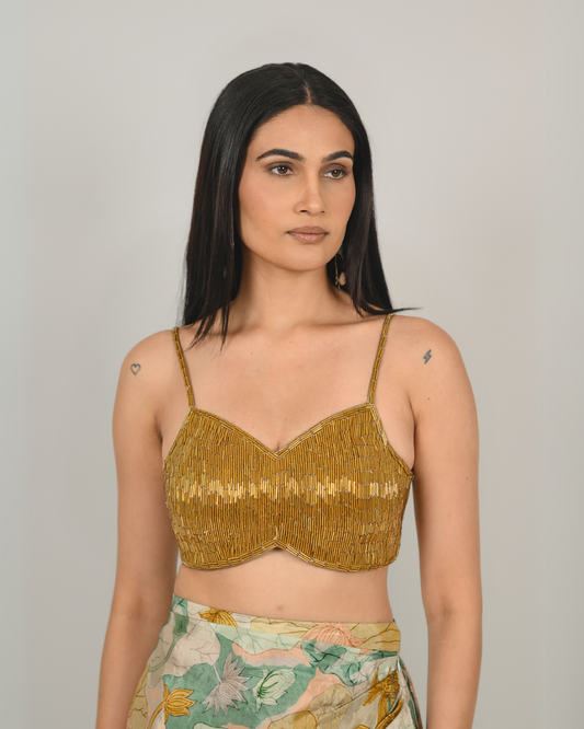 Blouse - Copper, Cutdana Handwork