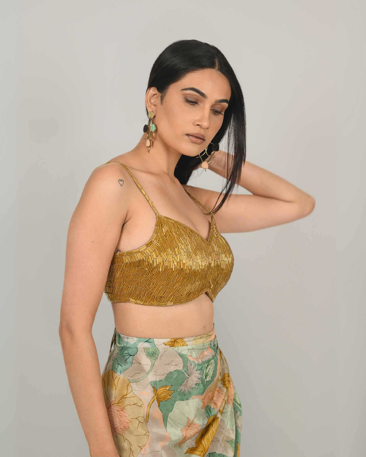Blouse - Copper, Cutdana Handwork