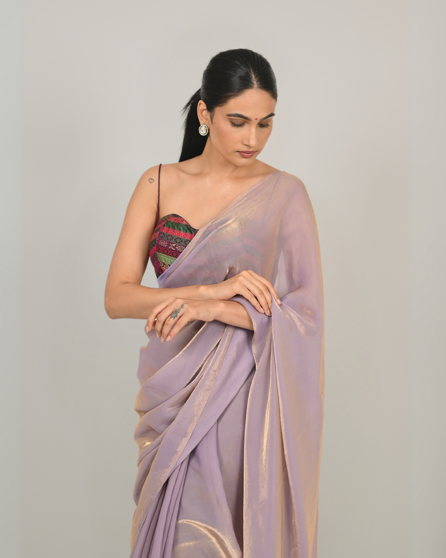 Resham Saree - Rose