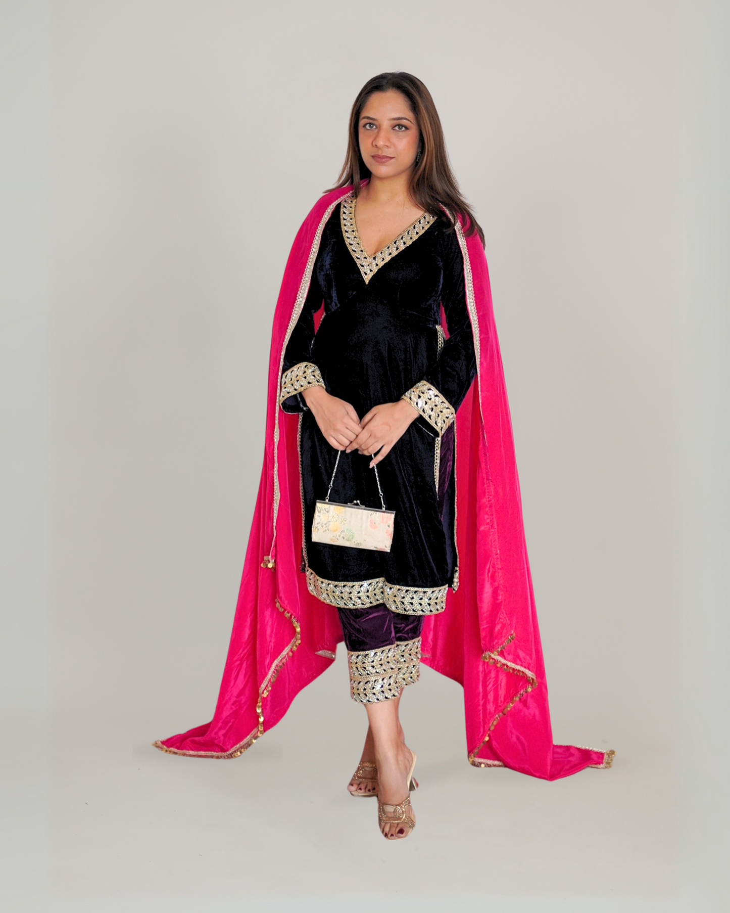Velvet Suit - Makhmali Set