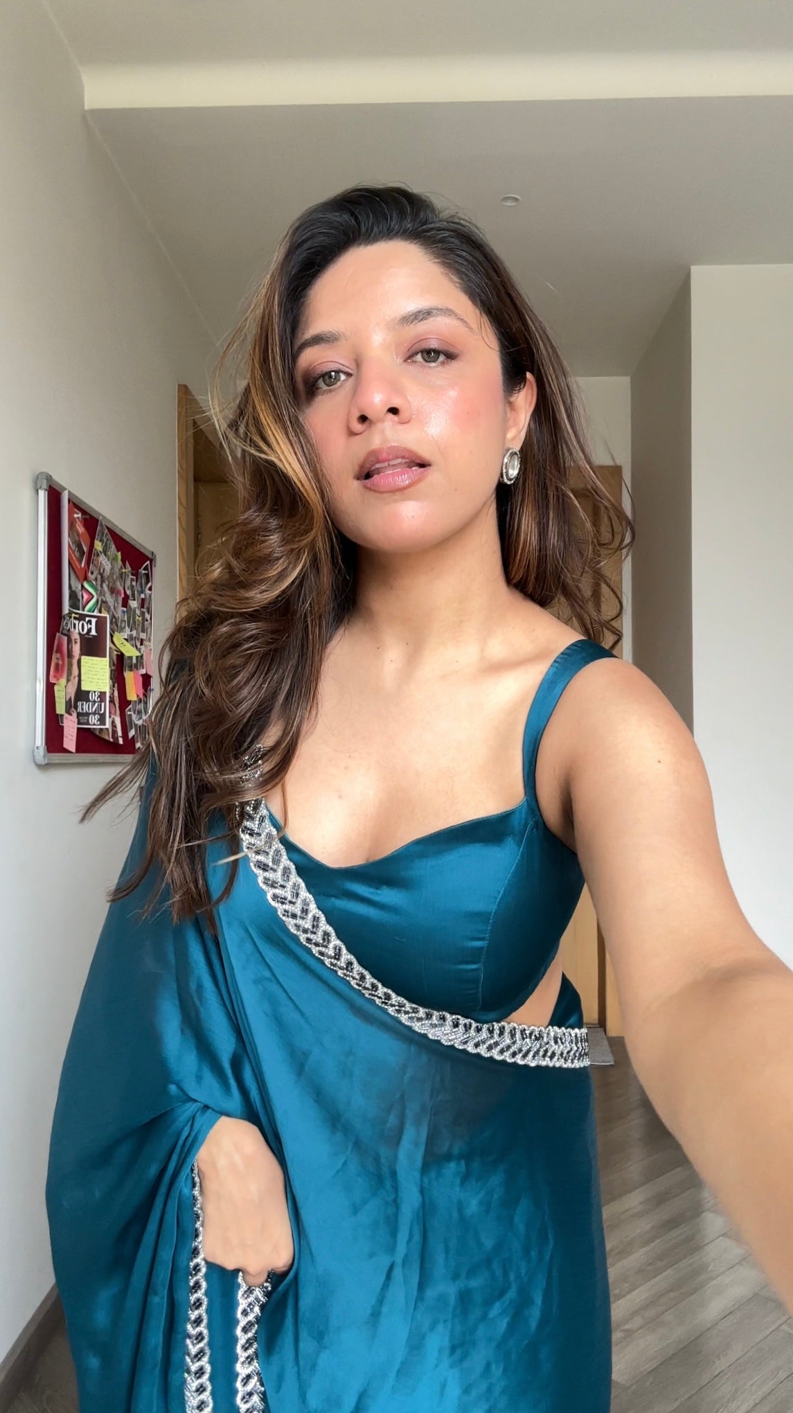 The Neelam Saree - Teal Blue