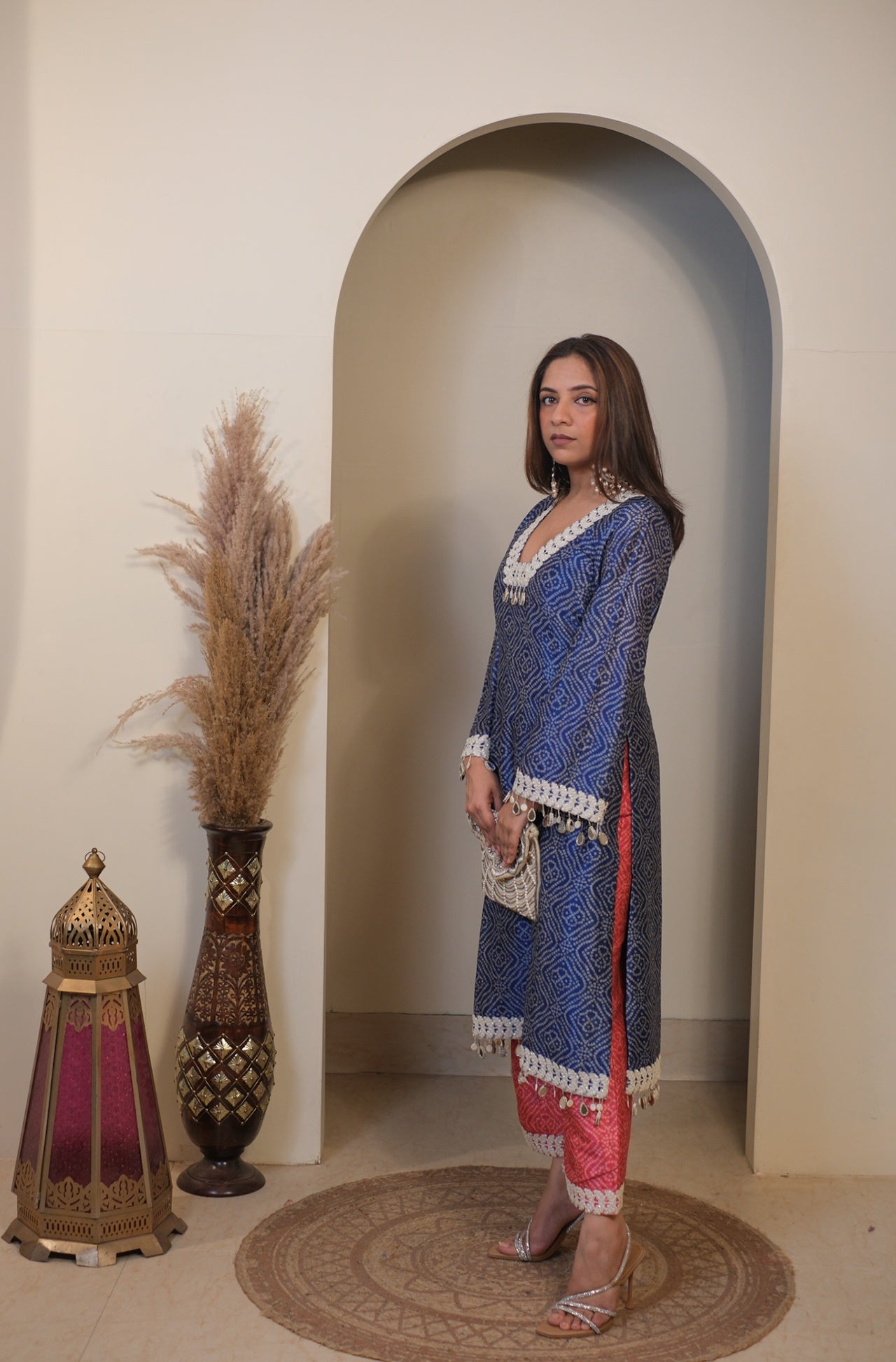 Kaftaan Suit - Bandhani Set